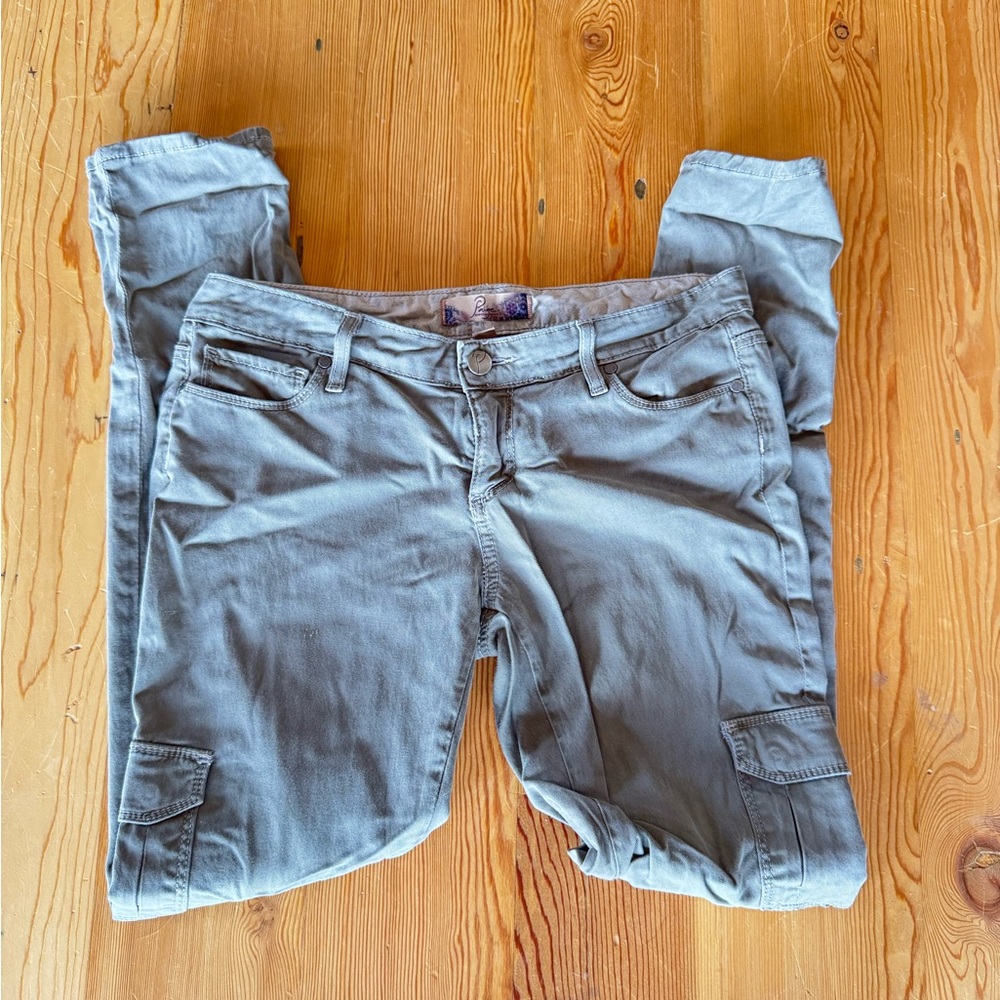 PAIGE Skinny Olive Cargo Pants